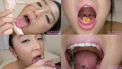 [Oral fetish] Yuri Honma&#39;s maniac oral observation and oral fetish play! [Whole swallow] -