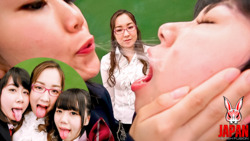 Private Tongue Girls' Academy - Tongue Fighting, Spit-Cutting, Spitting, Face-Licking Lesbian Tongue Battle (Ep. 3/3) Iroha Meru, Fuji Nina, Izumi Kiho